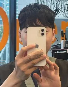 남자펌 시술 후 고객 리뷰 사진 1
