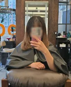 레이어드컷 시술 후 고객 리뷰 사진 1